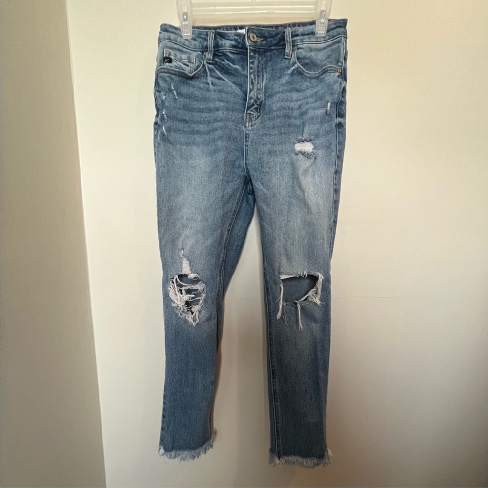 KanCan Distressed Straight Leg Jeans